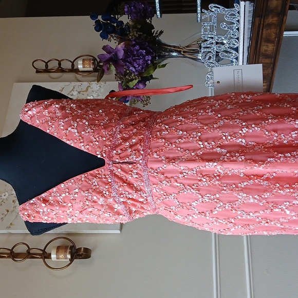 New Mac Duggal Coral Embellished Floor-length Gown. Size 8 - Picture 8 of 17